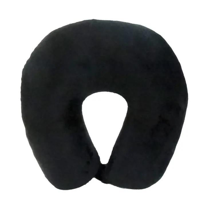 Fiber Filled Travel Neck Pillow Black