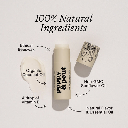 Poppy & Pout Lip Balm Marshmallow Creme