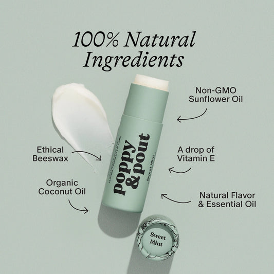 Poppy & Pout Lip Balm Sweet Mint